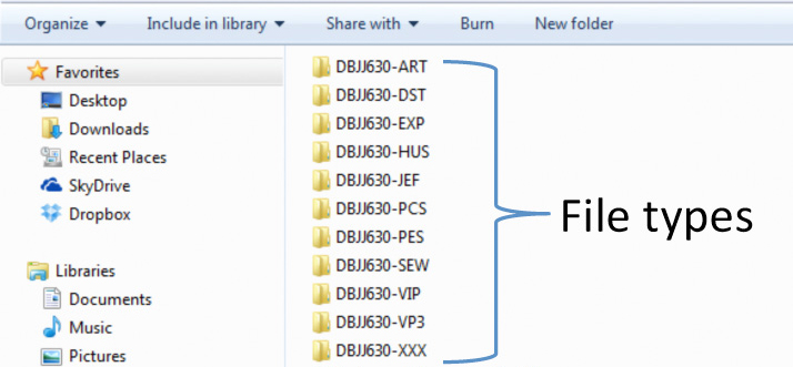 sew art file extensions