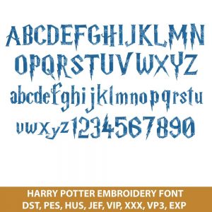 Harry Potter Embroidery Font Design