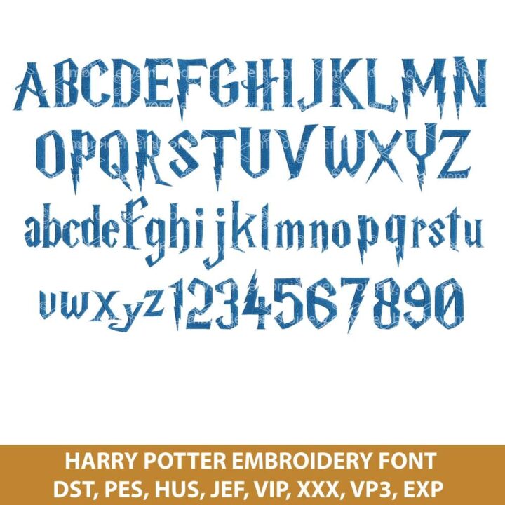 HARRY POTTER EMBROIDERY FONT DESIGN MACHINE EMBROIDERY DESIGN