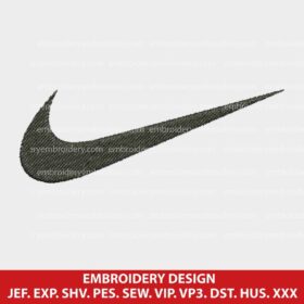 Nike swoosh logo Machine Embroidery Design