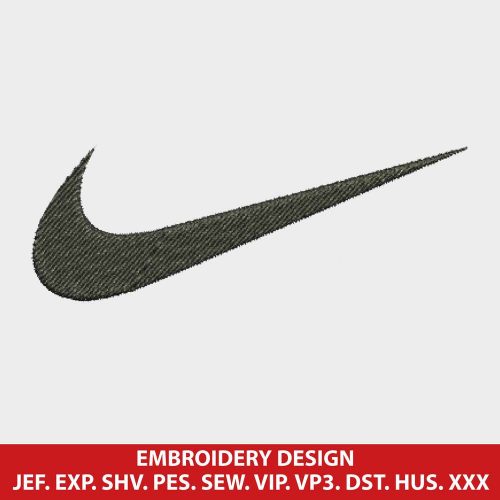 Nike swoosh logo machine embroidery design -29 sizes