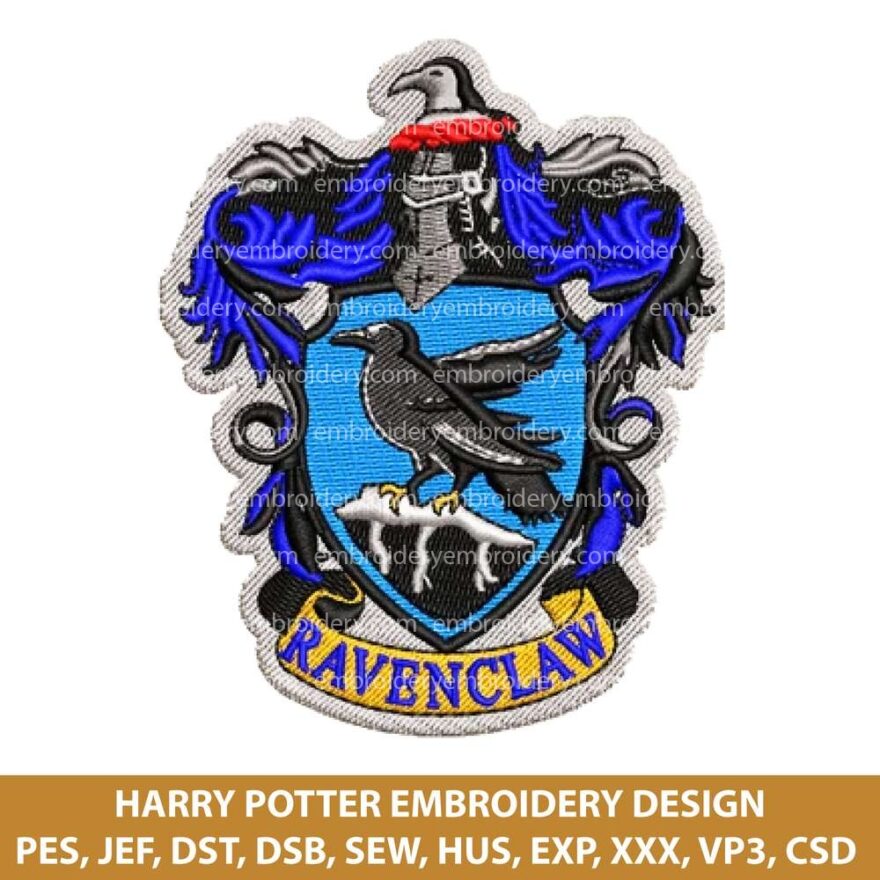 Ravenclaw Crest embroidery design
