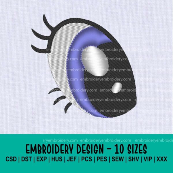 Machine embroidery eyes design for soft toys