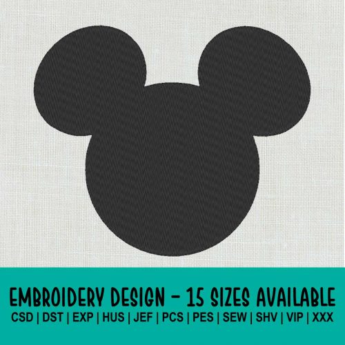 Mickey Mouse Head Machine Embroidery Design 