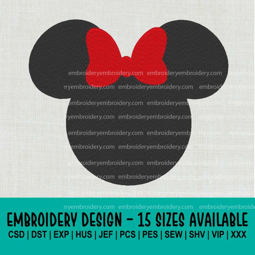 Minnie mouse Machine Embroidery Design