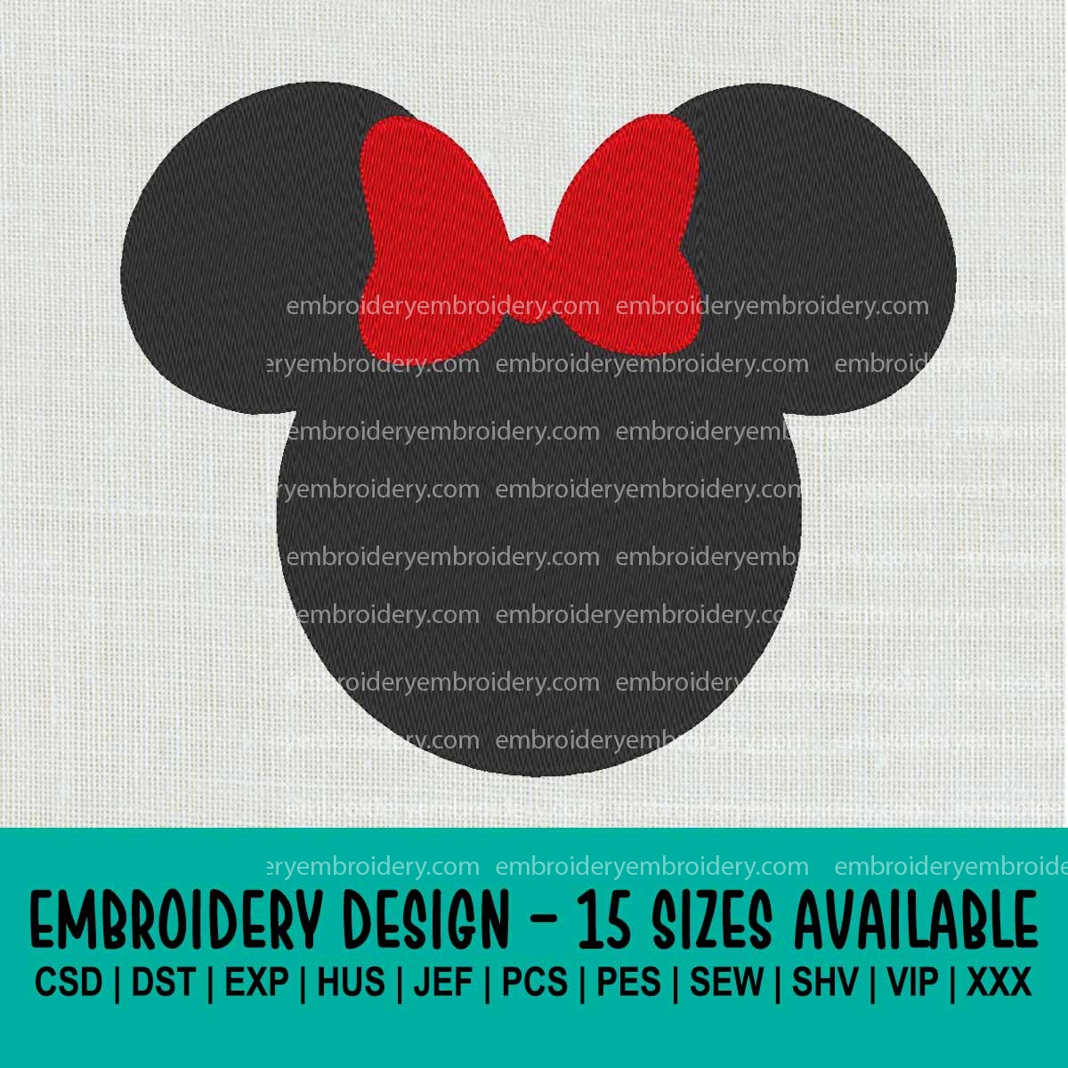 Sewing & Needlecraft Mickey Minnie Mouse silhouette Embroidery Design-9 ...