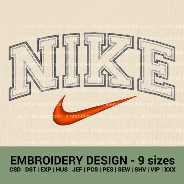 Nike machine embroidery logo design files