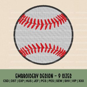 baseball machine embroidery designs | sport machine embroidery design instant download