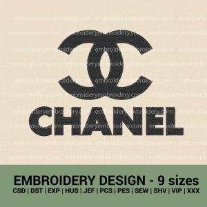 Chanel Logo Machine Embroidery design