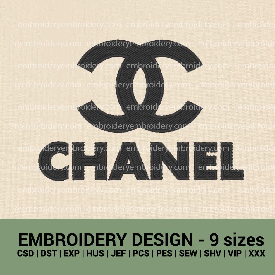 Buy Dripping chanel logo Embroidery Dst Pes File online in USA