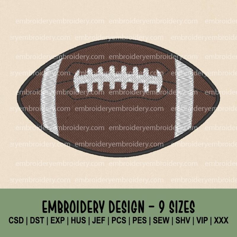 FOOTBALL BALL MACHINE EMBROIDERY DESIGN INSTANT DOWNLOAD