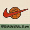 Nike logo Basketball machine embroidery designs