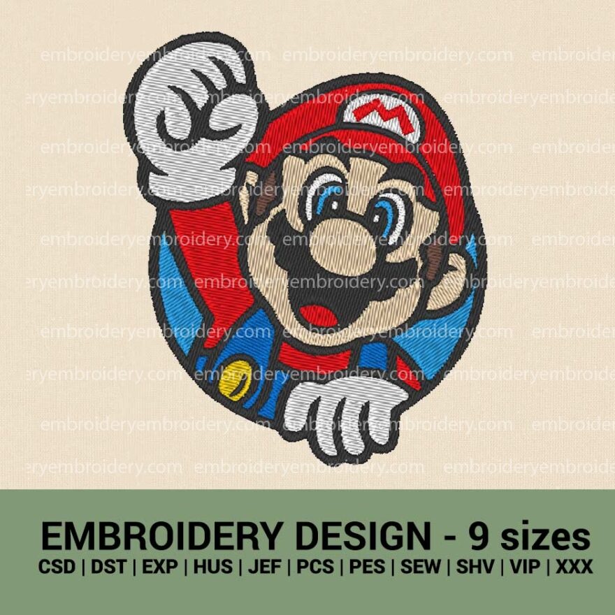 Super Mario Bros Machine Embroidery design instant download