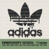 adidas dripping logo machine embroidery design