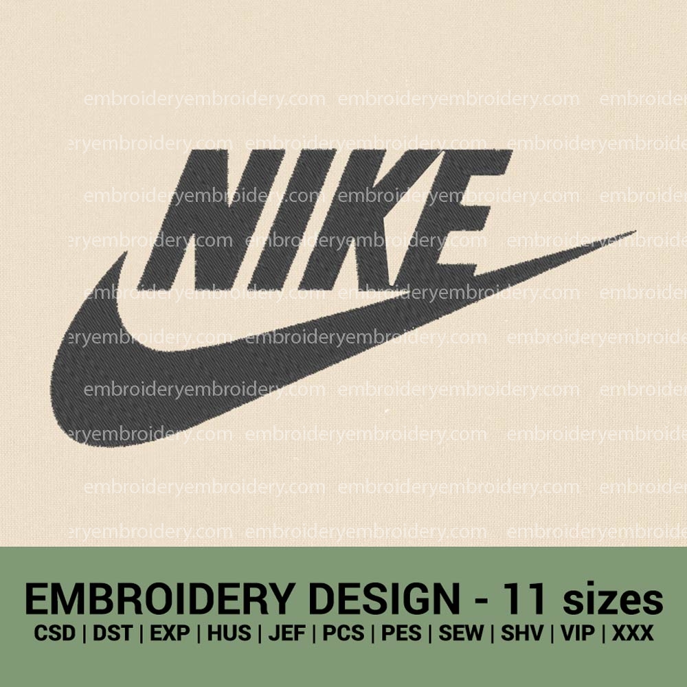 Classic Nike Logo machine embroidery design instant download
