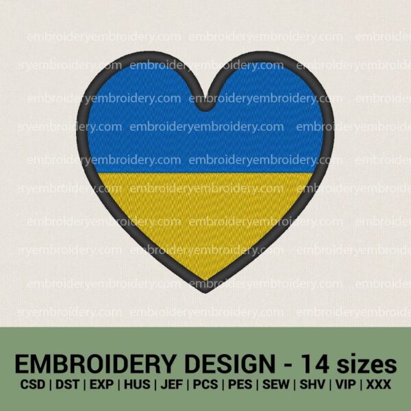 ukraine flag machine embroidery design files | instant download