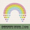 CUTE BABY RAINBOW MACHINE EMBROIDERY DESIGN LIGHT STITCHING MACHINE EMBROIDERY FILES INSTANT DOWNLOAD