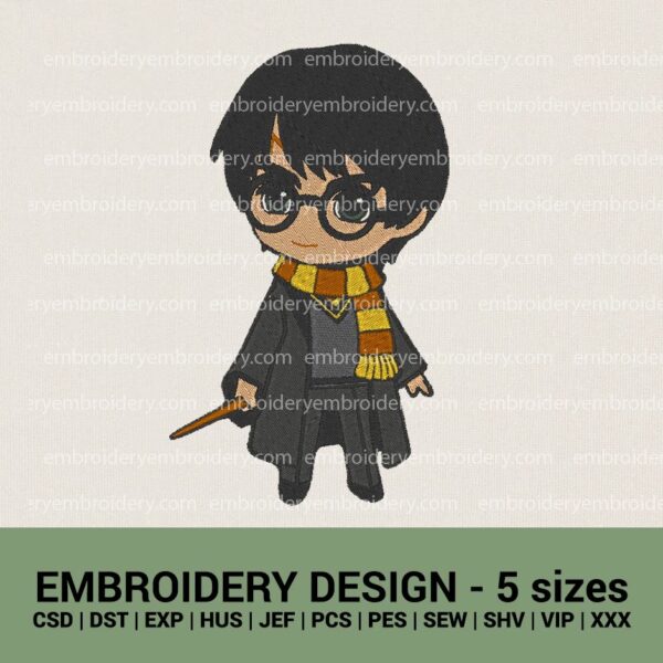Harry Potter baby anime machine embroidery design