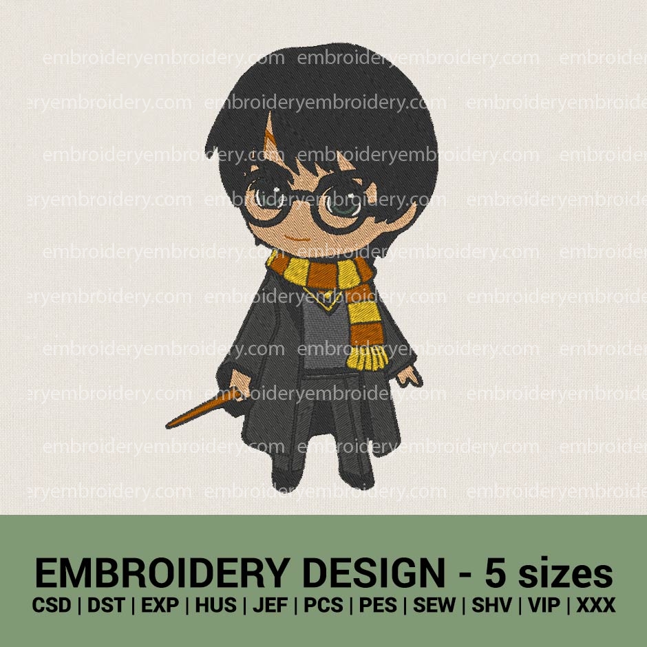 Harry Potter baby anime machine embroidery design instant download
