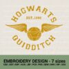 Hogwarts Quidditch machine embroidery design | harry potter embroidery
