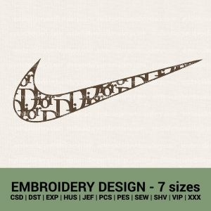 nike dior logo machine embroidery designs swoosh instant download