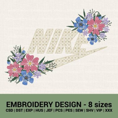 Nike-floral-logo-summer-flowers-machine-embroidery-design-files-instant-download