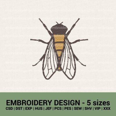 fly machine embroidery design