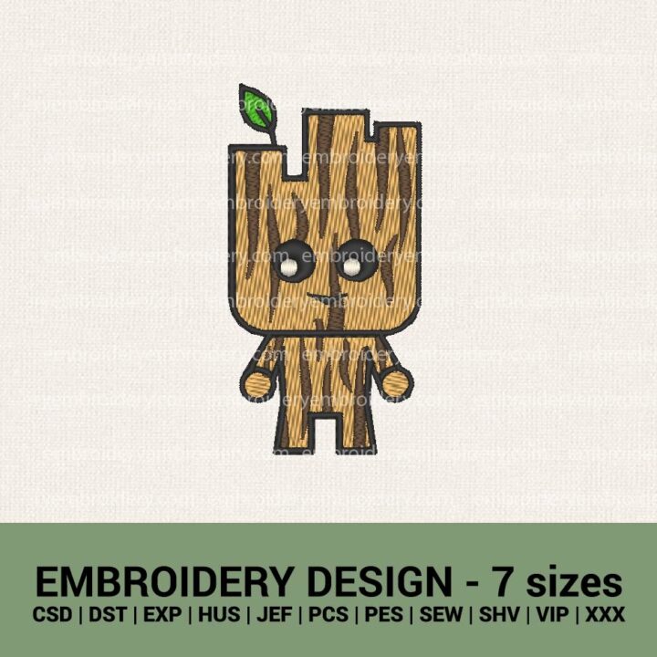 Baby groot machine embroidery designs instant downloads