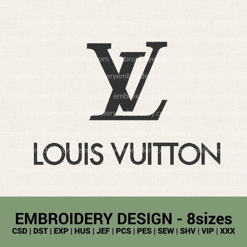 Louis Vuitton Logo Embroidery Design Download  Embroidery design download,  Embroidery logo, Embroidery designs