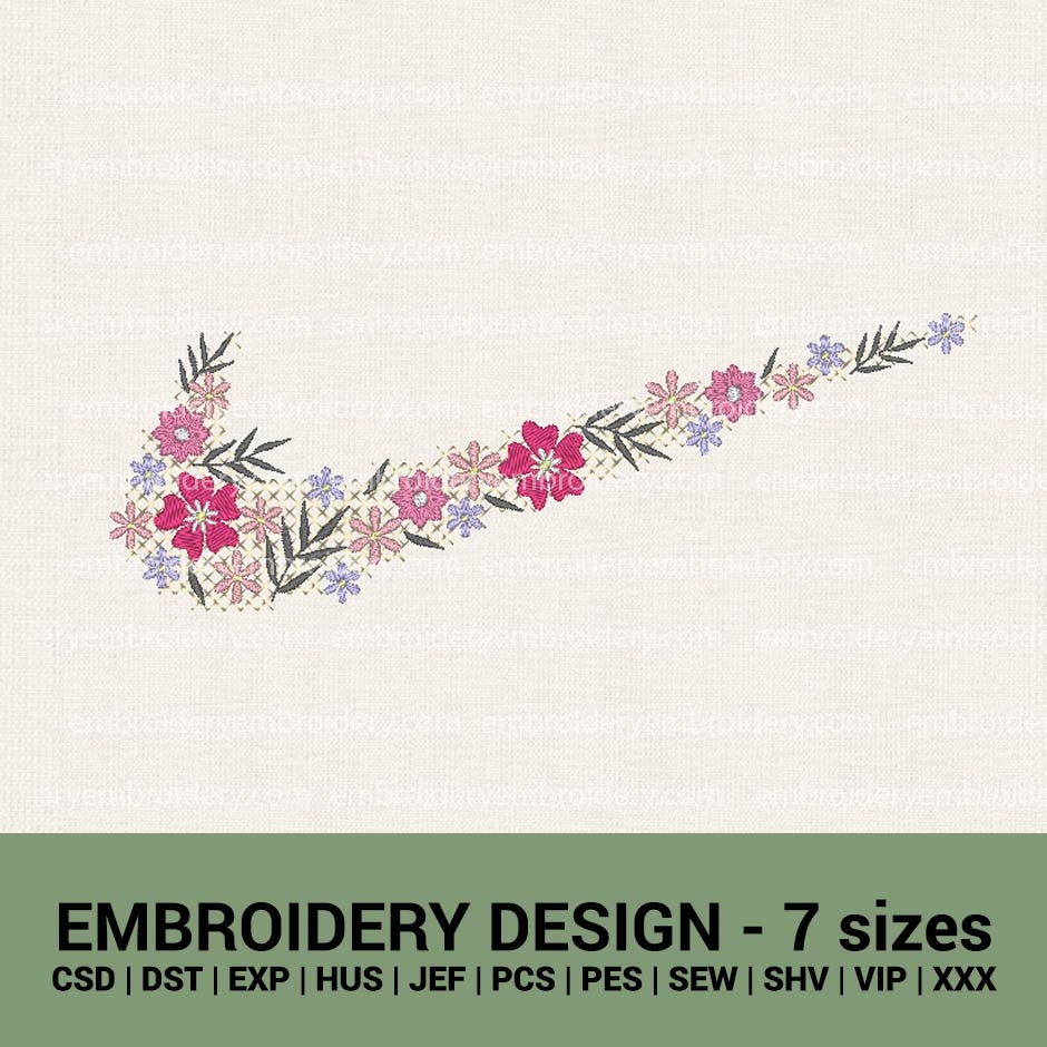 3 Flowers Machine Embroidery Design Instant Download