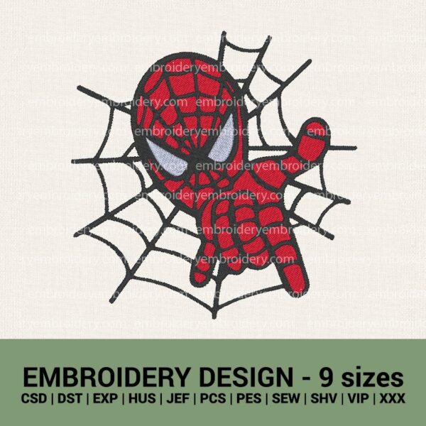 Spiderman machine embroidery designs instant download