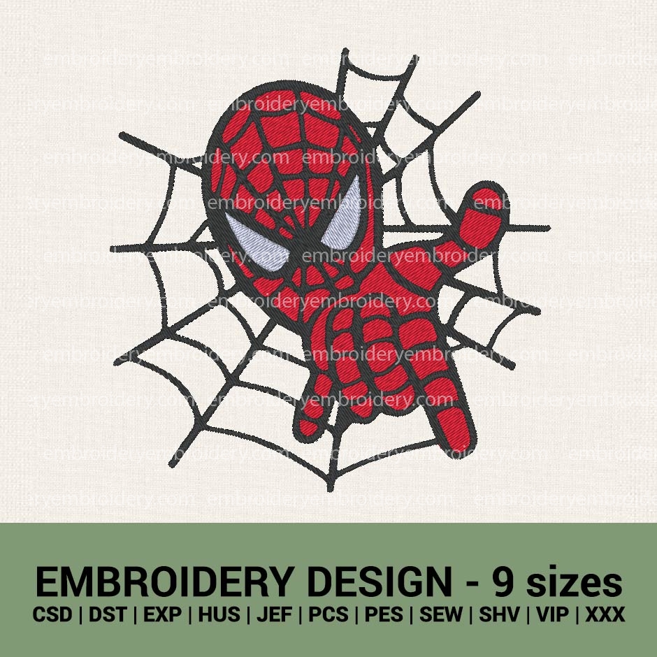 Spiderman Machine Embroidery Design | Superhero Embroidery Files