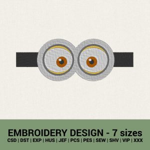 Minion eyes machine embroidery designs instant downloads