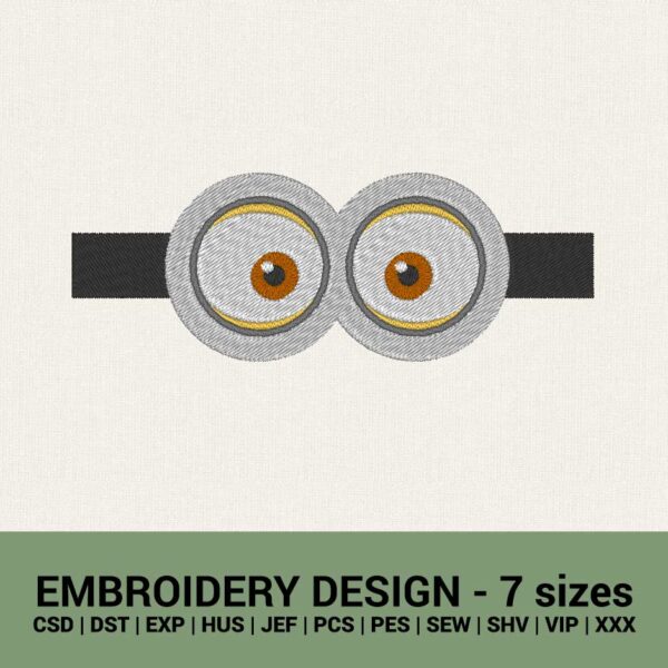 Minion eyes machine embroidery designs instant downloads