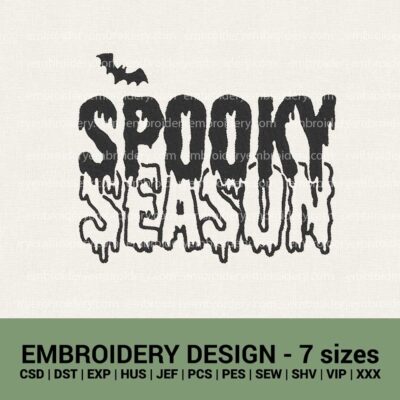 spooky season halloween machine embroidery designs instant downloads