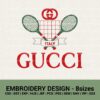 Gucci tennis logo machine embroidery designs instant downloads