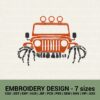 HALLOWEEN EMBROIDERY JEEP SKELETON MACHINE EMBROIDERY DESIGNS INSTANT DOWNLOADS