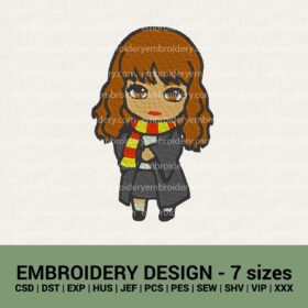 harry potter Hermione Granger machine embroidery designs instant downloads