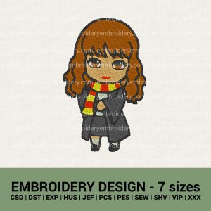 harry potter germione machine embroidery designs instant downloads