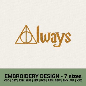 Harry Potter always machine embroidery designs embroidery downloads