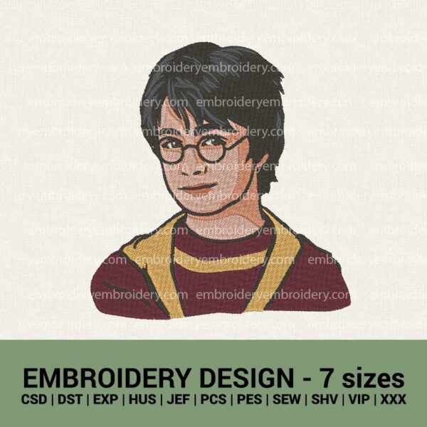Harry potter portrait machine embroidery designs embroidery patterns