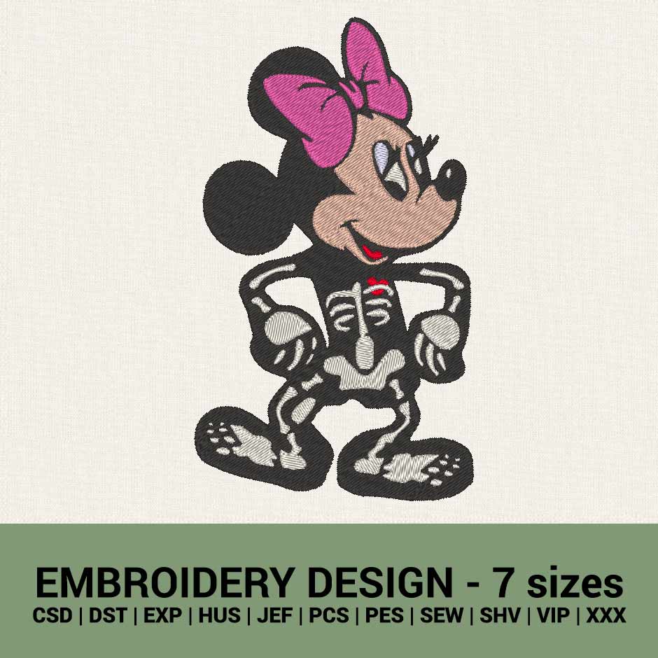 Gucci Minnie mouse logo machine embroidery designs downloads