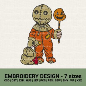 Sam trick or treat machine embroidery design instant downloads