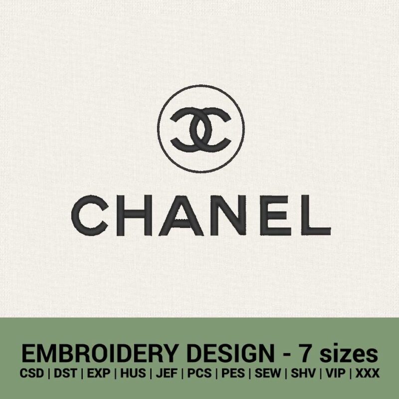 Chanel Dripping logo machine embroidery design files