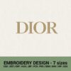 New Dior logo machine embroidery designs, dior logo 2022 machine embroidery files