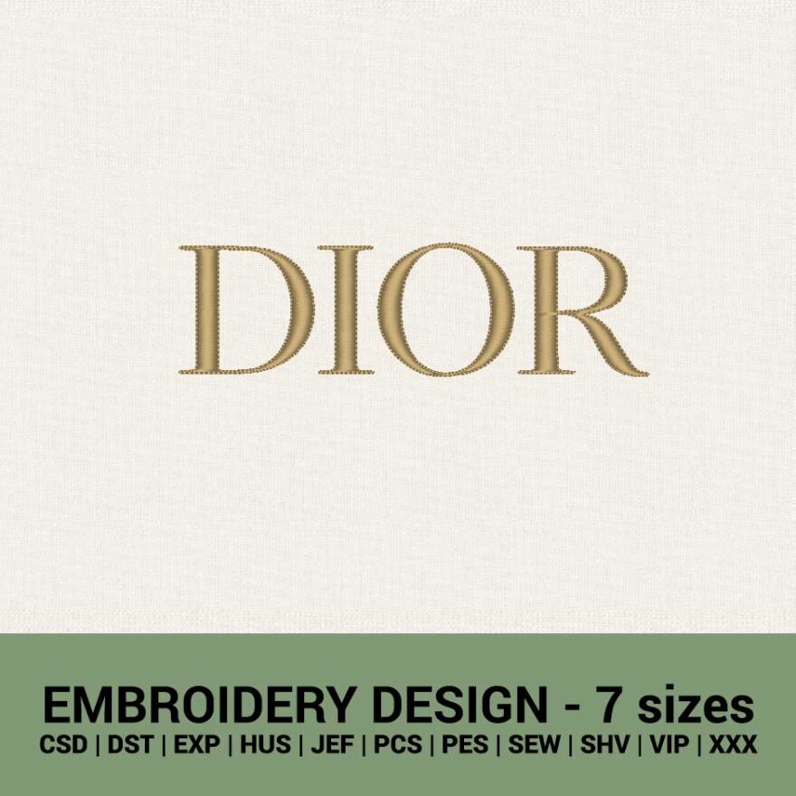 New Dior logo machine embroidery designs instant download