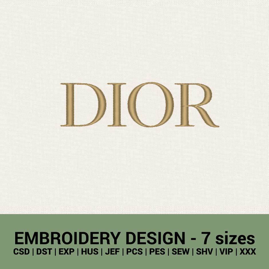 Dior new logo machine embroidery designs instant downloads