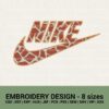 Nike Giraffe Pattern Logo machine embroidery designs instant downloads