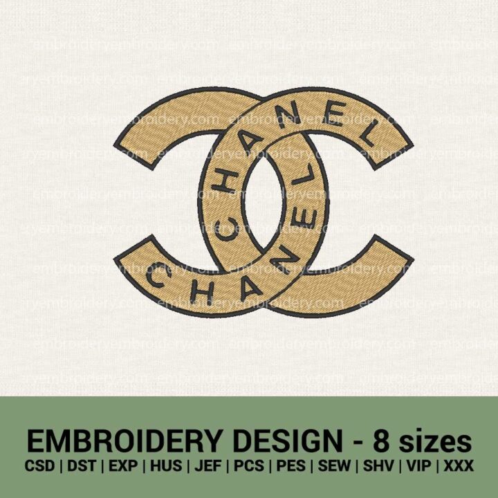 CHANEL LOGO RINGS MACHINE EMBROIDERY DESIGNS INSTANT DOWNLOADS
