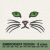 Cute cat eyes face machine embroidery designs soft toy embroidery instant downloads